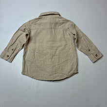 Load image into Gallery viewer, Boys KID, beige linen / cotton long sleeve shirt, GUC, size 1,  