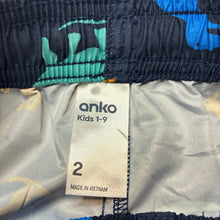 Load image into Gallery viewer, Boys Anko, board shorts, elasticated, dinosaurs, EUC, size 2,  