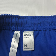 Load image into Gallery viewer, Unisex Anko, navy school shorts, elasticated, NEW, size 14,  