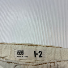 Load image into Gallery viewer, Girls Cotton On, cream denim skirt, elasticated, FUC, size 1-2,  