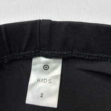 Load image into Gallery viewer, Girls Target, black stretch cotton bike shorts, elasticated, EUC, size 2,  