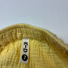 Load image into Gallery viewer, Girls KID, yellow crinkle cotton skirt, elasticated, GUC, size 7,  