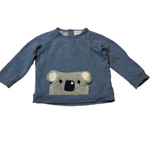 Load image into Gallery viewer, Boys Jack &amp; Milly, blue lightweight cotton sweater, koala, GUC, size 1,  