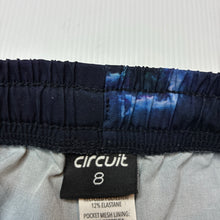 Load image into Gallery viewer, Unisex Circuit, lightweight shorts, elasticated, EUC, size 8,  