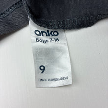 Load image into Gallery viewer, Boys Anko, grey cotton t-shirt, GUC, size 9,  