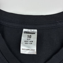 Load image into Gallery viewer, Boys Urban Supply, black cotton V-neck tee, EUC, size 10,  