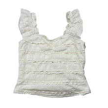 Load image into Gallery viewer, Girls cream, ruffle summer top, EUC, size 13,  
