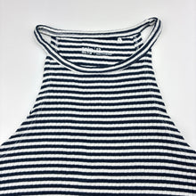 Load image into Gallery viewer, Girls Anko, navy stripe ribbed summer top, GUC, size 12,  