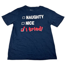 Load image into Gallery viewer, Unisex Anko, navy cotton Christmas tee/top, GUC, size 10,  
