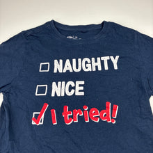 Load image into Gallery viewer, Unisex Anko, navy cotton Christmas tee/top, GUC, size 10,  