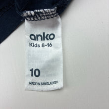 Load image into Gallery viewer, Unisex Anko, navy cotton Christmas tee/top, GUC, size 10,  