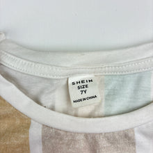 Load image into Gallery viewer, Unisex SHEIN, soft feel striped tee / top, GUC, size 7,  
