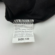 Load image into Gallery viewer, Girls black, lightweight tee / top, cartwheel, GUC, size 8,  
