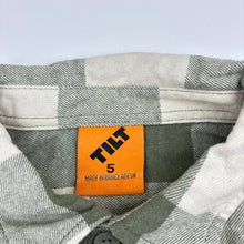 Load image into Gallery viewer, Boys Tilt, checked flannel cotton long sleeve shirt, EUC, size 5,  