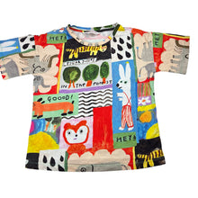 Load image into Gallery viewer, Unisex Gorman PLAY GROUND, colourful organic cotton tee / top, GUC, size 6-7,  