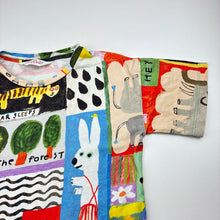 Load image into Gallery viewer, Unisex Gorman PLAY GROUND, colourful organic cotton tee / top, GUC, size 6-7,  