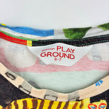 Load image into Gallery viewer, Unisex Gorman PLAY GROUND, colourful organic cotton tee / top, GUC, size 6-7,  