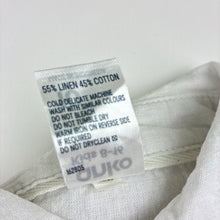 Load image into Gallery viewer, Boys Anko, white linen/cotton short sleeve shirt, GUC, size 10,  