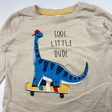 Load image into Gallery viewer, Boys Dymples, organic cotton long sleeve tee, dinosaur, FUC, size 2,  