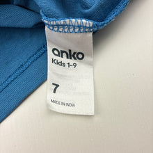 Load image into Gallery viewer, Boys Anko, blue cotton tee, surf, GUC, size 7,  