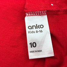 Load image into Gallery viewer, Unisex Anko, red cotton tee / top, EUC, size 10,  