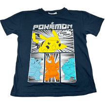 Load image into Gallery viewer, Boys Pokemon, Pikachu navy cotton tee / top, GUC, size 12,  