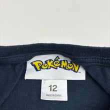Load image into Gallery viewer, Boys Pokemon, Pikachu navy cotton tee / top, GUC, size 12,  