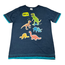 Load image into Gallery viewer, Boys Target, navy cotton tee, dinosaurs, wash fade, FUC, size 6,  