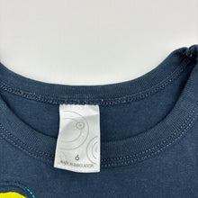 Load image into Gallery viewer, Boys Target, navy cotton tee, dinosaurs, wash fade, FUC, size 6,  