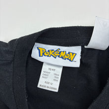 Load image into Gallery viewer, Unisex Pokemon, black pyjama tee / top, GUC, size 12,  
