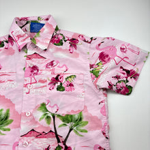 Load image into Gallery viewer, Unisex LOWES, lightweight Hawaiian style shirt, flamingos, EUC, size 6,  