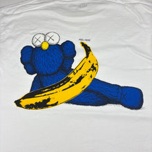 Load image into Gallery viewer, Unisex UNIQLO, KAWS + WARHOL banana cotton tee, small light mark on front, FUC, size 13,  