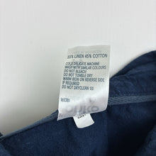 Load image into Gallery viewer, Boys Anko, navy linen/cotton short sleeve shirt, GUC, size 14,  
