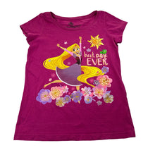 Load image into Gallery viewer, Girls Disney, Tangled cotton tee, wash fade, FUC, size 10-12,  