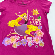 Load image into Gallery viewer, Girls Disney, Tangled cotton tee, wash fade, FUC, size 10-12,  