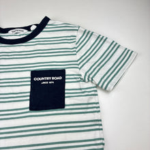 Load image into Gallery viewer, Boys Country Road, striped cotton t-shirt, FUC, size 7,  