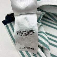Load image into Gallery viewer, Boys Country Road, striped cotton t-shirt, FUC, size 7,  