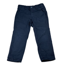 Load image into Gallery viewer, Boys H&amp;M, navy cotton chino pants, adjustable, GUC, size 2,  