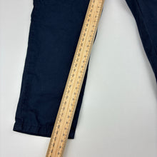 Load image into Gallery viewer, Boys H&amp;M, navy cotton chino pants, adjustable, GUC, size 2,  