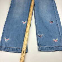 Load image into Gallery viewer, Girls Milkshake, blue denim jeans, elasticated, embroidered, GUC, size 8,  