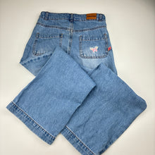 Load image into Gallery viewer, Girls Milkshake, blue denim jeans, elasticated, embroidered, GUC, size 8,  