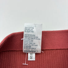 Load image into Gallery viewer, Girls Anko, red cotton blend ribbed leggings, elasticated, GUC, size 8,  