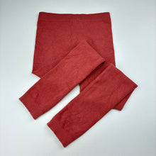 Load image into Gallery viewer, Girls Anko, red cotton blend ribbed leggings, elasticated, GUC, size 8,  