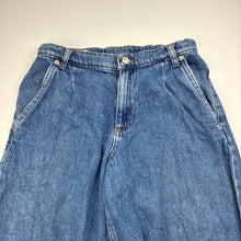 Load image into Gallery viewer, Girls Zara, blue denim jeans, adjustable, FUC, size 11-12,  