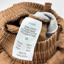 Load image into Gallery viewer, Unisex KID, brown cotton pants, elasticated, FUC, size 10,  