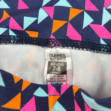 Load image into Gallery viewer, Girls DUNNES STORES, activewear leggings, elasticated, geometric triangles, FUC, size 7-8,  