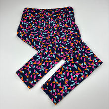 Load image into Gallery viewer, Girls DUNNES STORES, activewear leggings, elasticated, geometric triangles, FUC, size 7-8,  