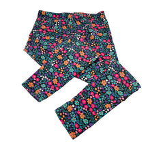 Load image into Gallery viewer, Girls Anko, floral stretch cotton fleece lined leggings, elasticated, FUC, size 10,  