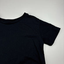 Load image into Gallery viewer, Unisex Anko, plain black cotton t-shirt, EUC, size 6,  