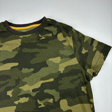 Load image into Gallery viewer, Boys M&amp;S, camo print cotton t-shirt, wash fade, FUC, size 9-10,  